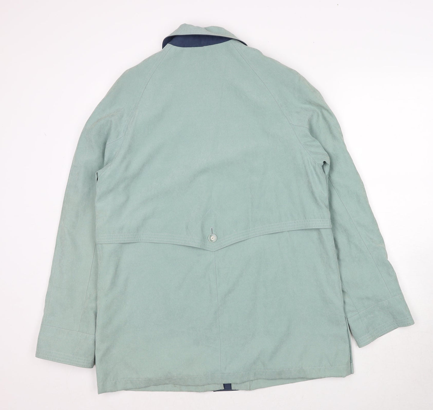 BHS Womens Blue Overcoat Coat Size 10 Zip