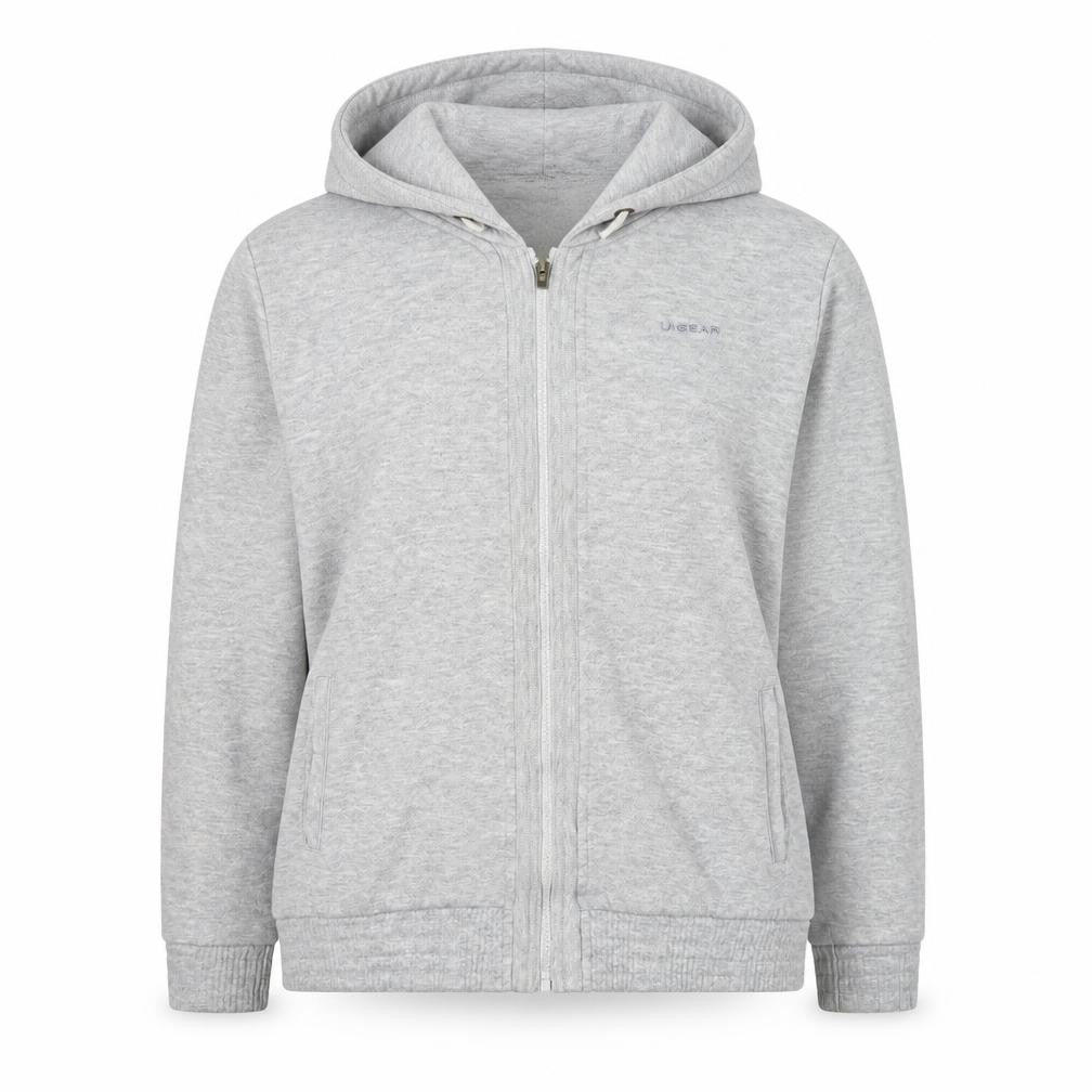 LA Gear Womens Grey Polyester Full Zip Hoodie Size 14 Zip