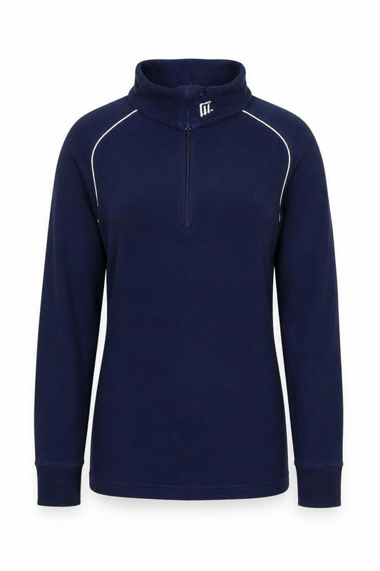 Medico Fashion Womens Blue Cotton Pullover Sweatshirt Size 8 Zip