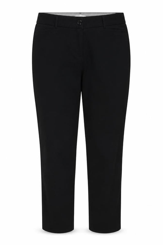 Dalia Womens Black Cotton Chino Trousers Size 10 Regular Zip