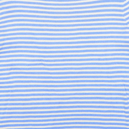 Gap Womens Blue Round Neck Striped Polyester Pullover Jumper Size XS