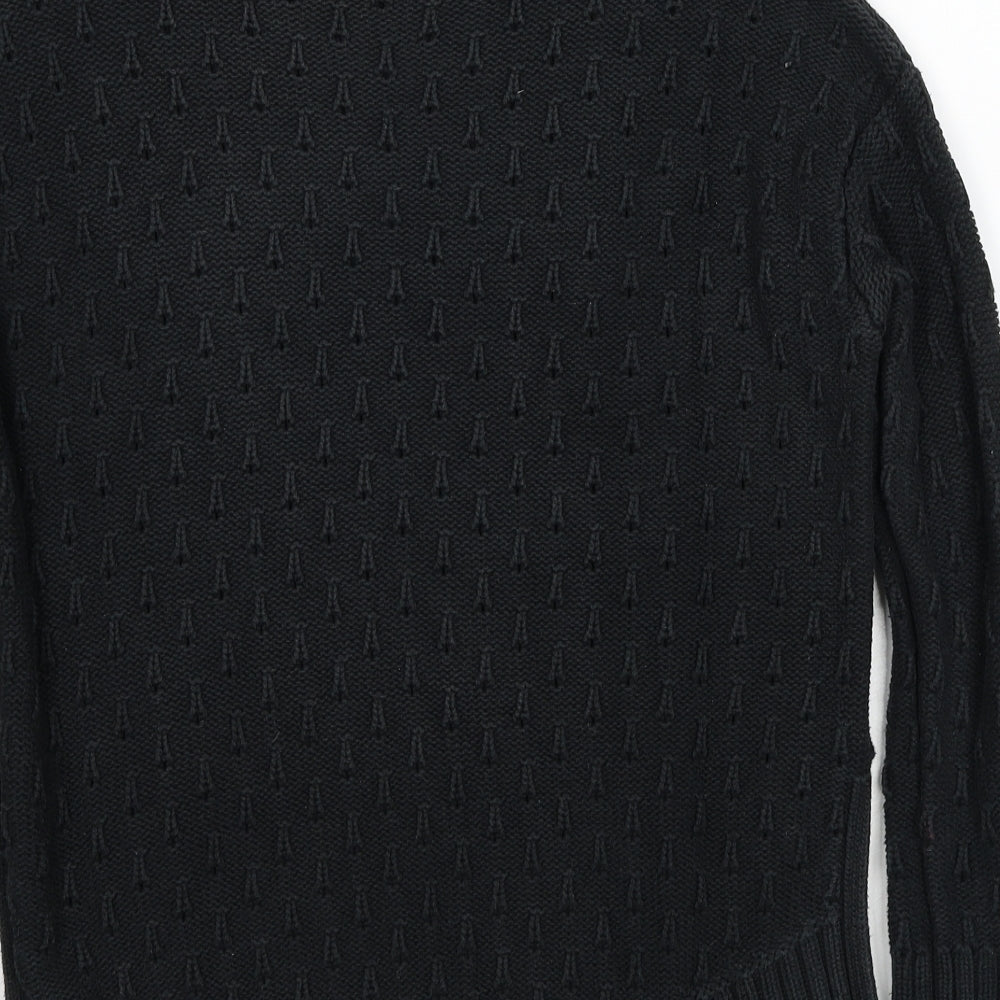 Gap Womens Black Round Neck Cotton Pullover Jumper Size XS