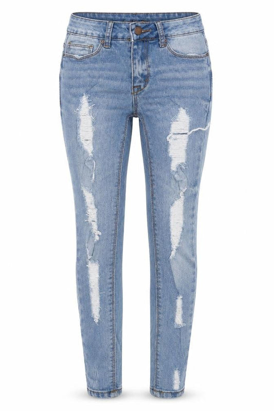 Encore Womens Blue Cotton Skinny Jeans Size 26 in Regular Zip - Label size 1