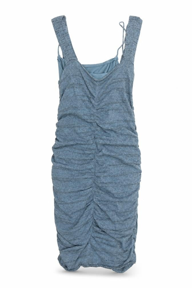 Zara Womens Blue Acrylic Bodycon Size S V-Neck Pullover