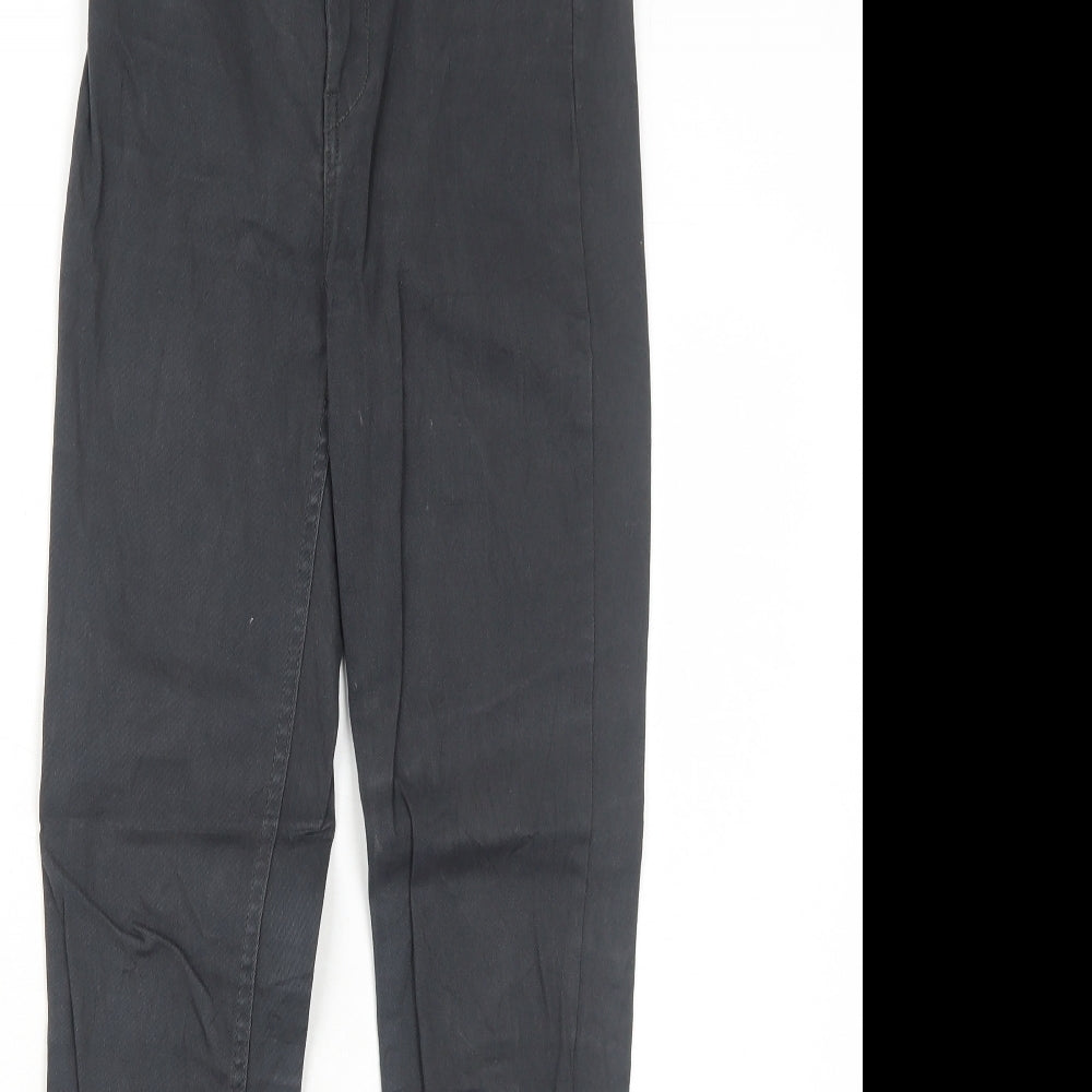 H&M Womens Black Cotton Skinny Jeans Size 6 Regular Zip