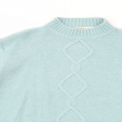 EWM Womens Blue Mock Neck Acrylic Pullover Jumper Size XL