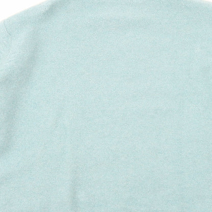 EWM Womens Blue Mock Neck Acrylic Pullover Jumper Size XL
