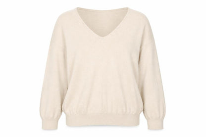 Damart Womens Pink V-Neck Nylon Pullover Jumper Size 10