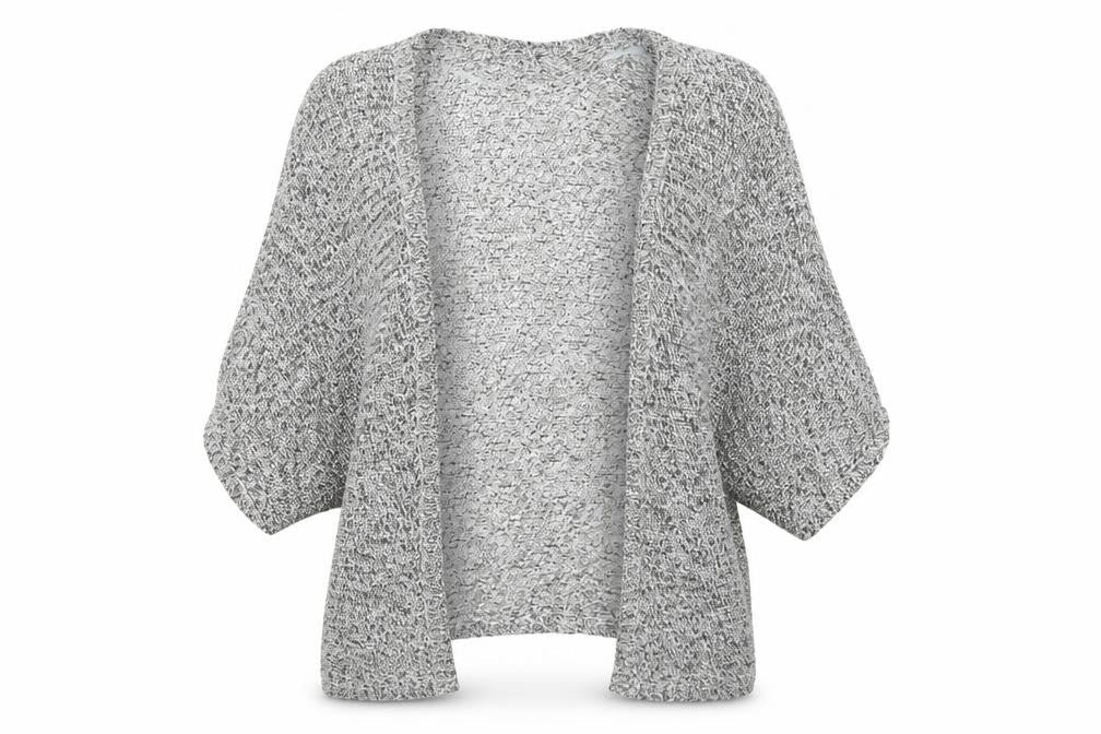 Atmosphere Womens Grey V-Neck Acrylic Cardigan Jumper Size S