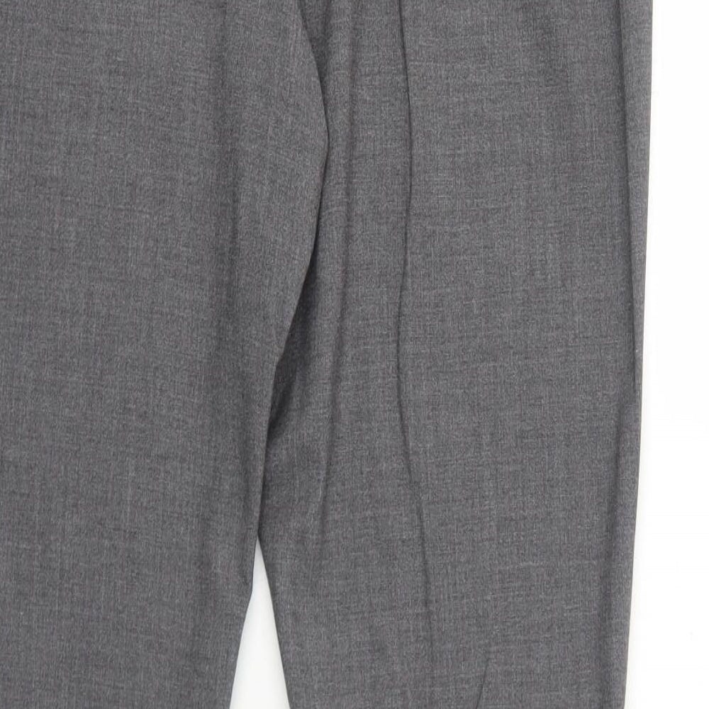 Marks and Spencer Womens Grey Polyester Dress Pants Trousers Size 14 Regular Zip