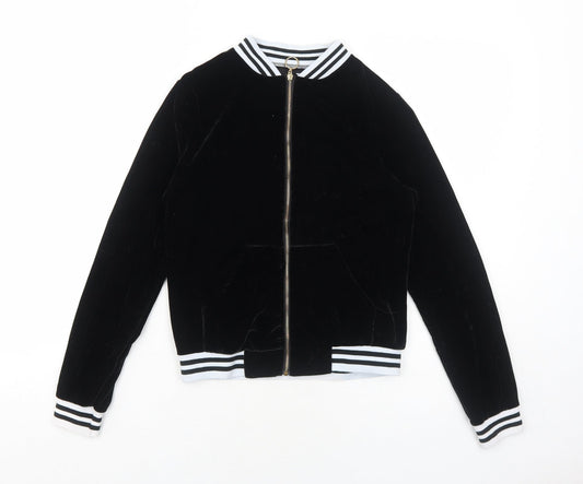 Preworn Womens Black Jacket Size S Zip