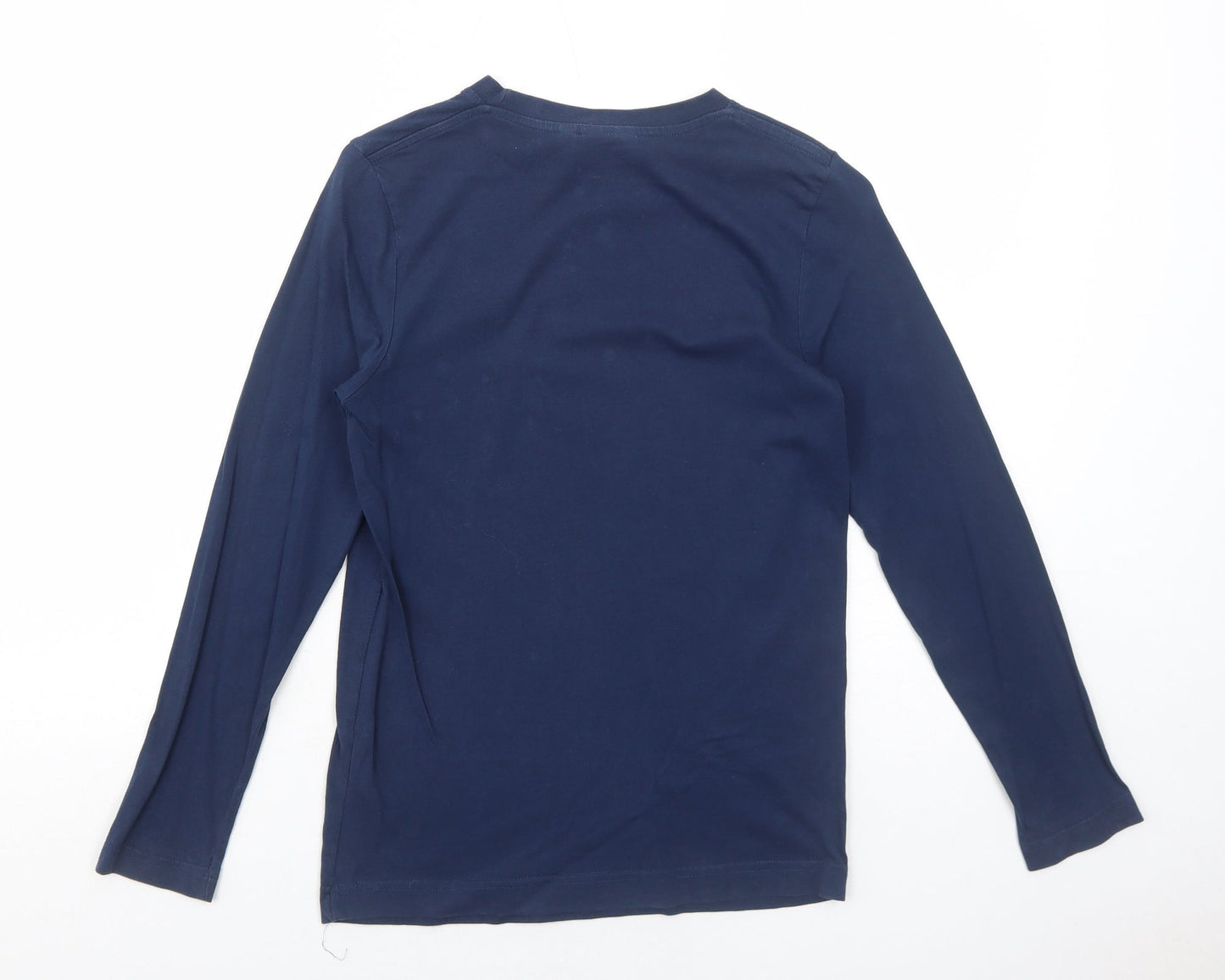 TOM TAILOR Boys Blue Cotton Basic T-Shirt Size 10 Years Round Neck Pullover - Now It's Summer Time