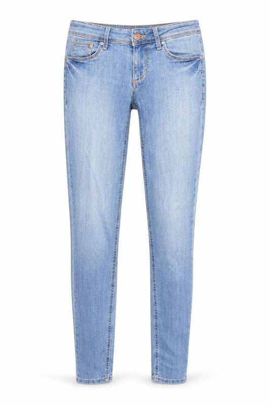 H&M Womens Blue Cotton Skinny Jeans Size 6 L32 in Regular Zip