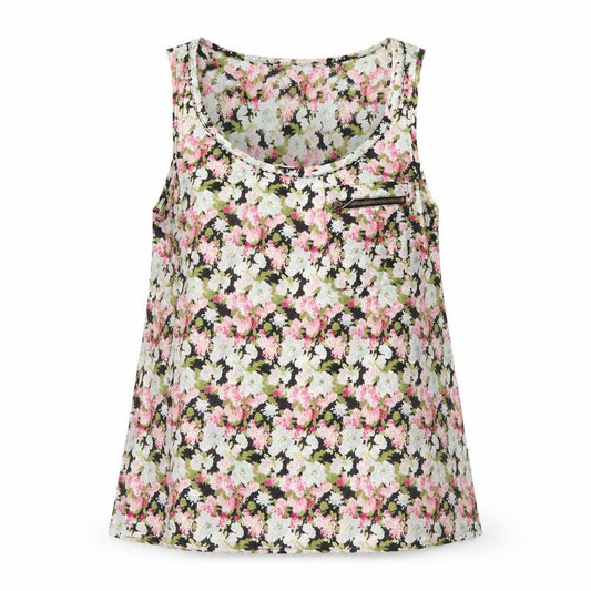 Zara Womens Multicoloured Floral Polyester Basic Tank Size M Scoop Neck
