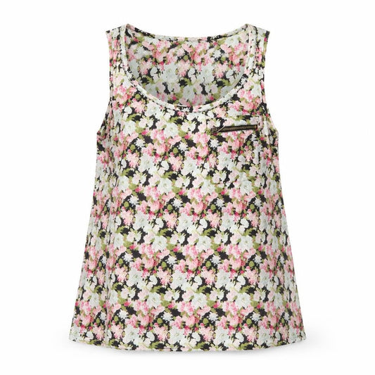 Zara Womens Multicoloured Floral Polyester Basic Tank Size M Scoop Neck