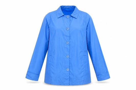 Anne De Lancay Womens Blue Pea Coat Coat Size 14 Button