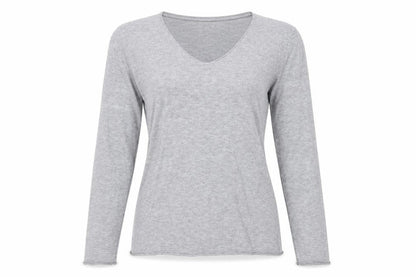 Marinello Womens Grey V-Neck Acrylic Pullover Jumper Size S