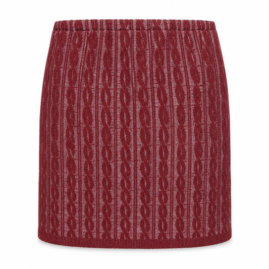 Boohoo Womens Red Geometric Acrylic A-Line Skirt Size M