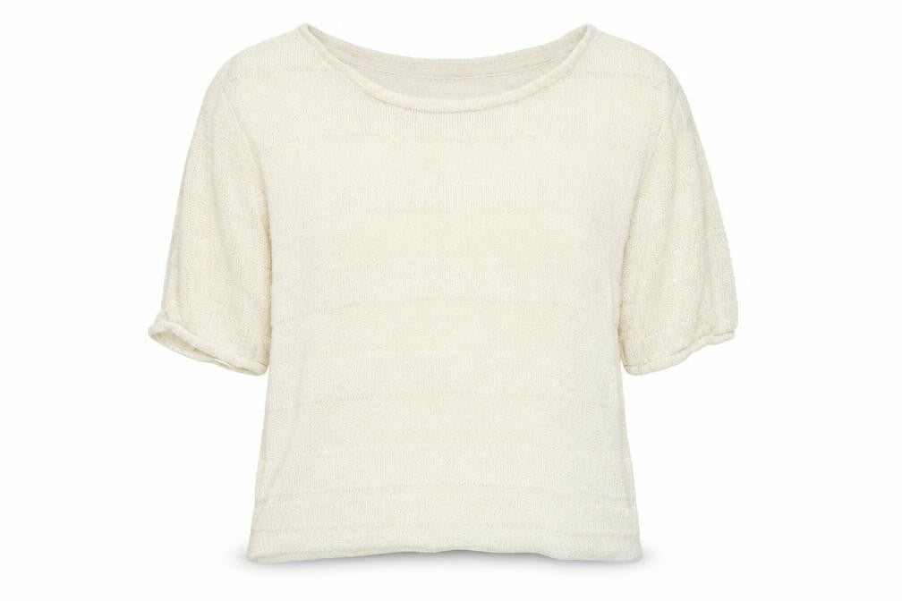Doublefocus Womens White Round Neck Acrylic Pullover Jumper Size M