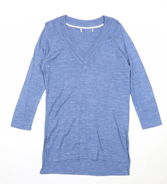 NEXT Womens Blue V-Neck Acrylic Pullover Jumper Size 8