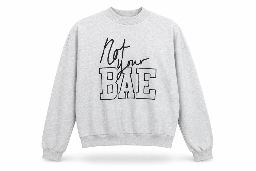 Divided Womens Grey Cotton Pullover Sweatshirt Size S Pullover - Not Your Bae