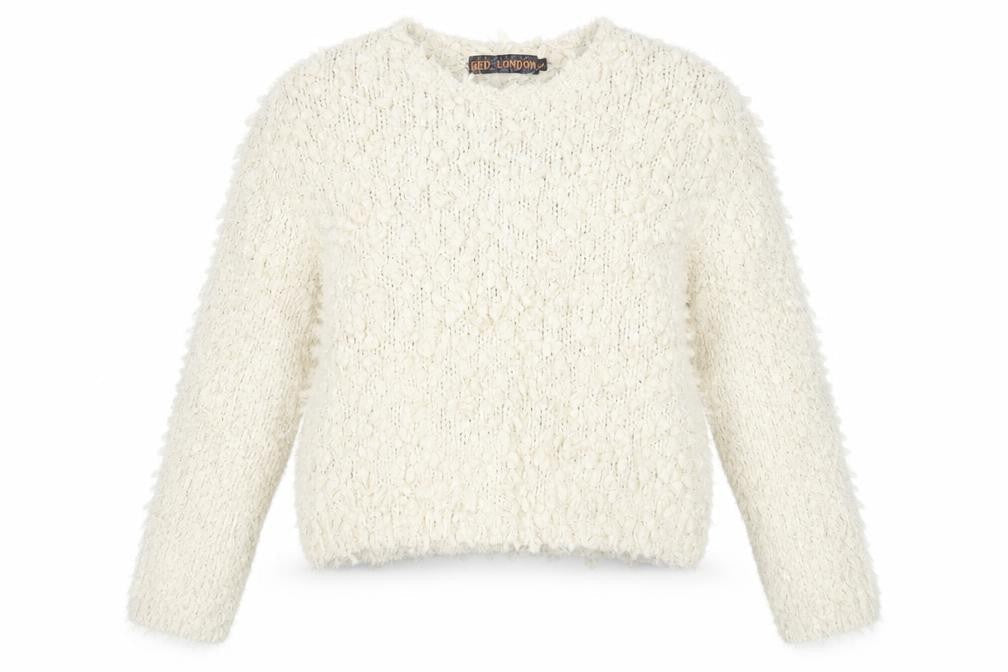 QED London Womens Beige Round Neck Polyester Pullover Jumper Size M