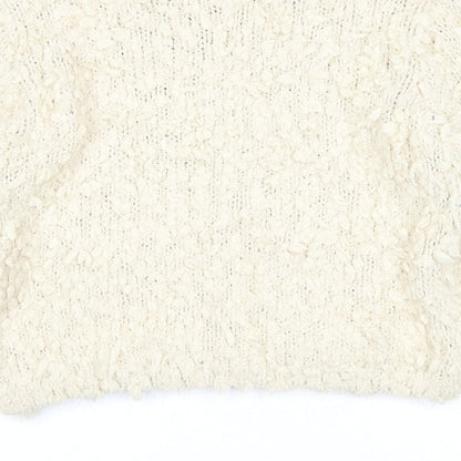 QED London Womens Beige Round Neck Polyester Pullover Jumper Size M