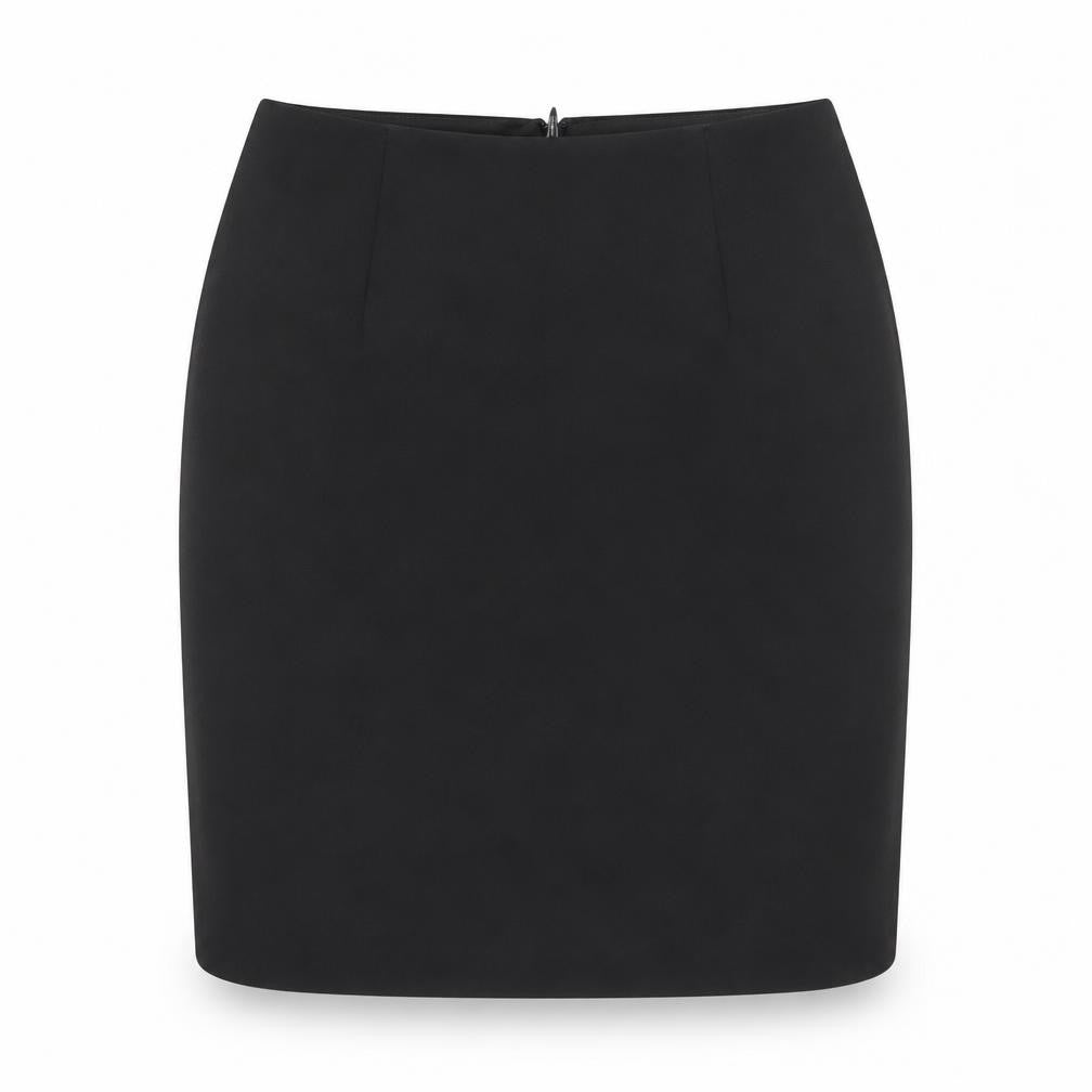 Marks & Spencer Girls Black Polyester Bandage Skirt Size 12-13 Years Regular Zip