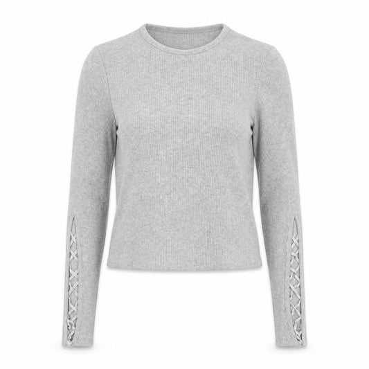 Topshop Womens Grey Round Neck Polyester Pullover Jumper Size 10
