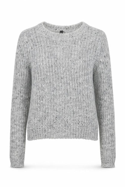 Divided Womens Grey Round Neck Acrylic Pullover Jumper Size XS