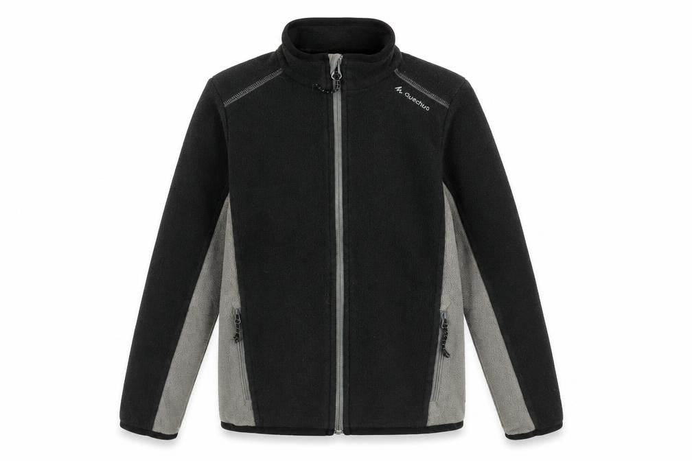 Quechua Boys Grey Geometric Jacket Size 10 Years Zip
