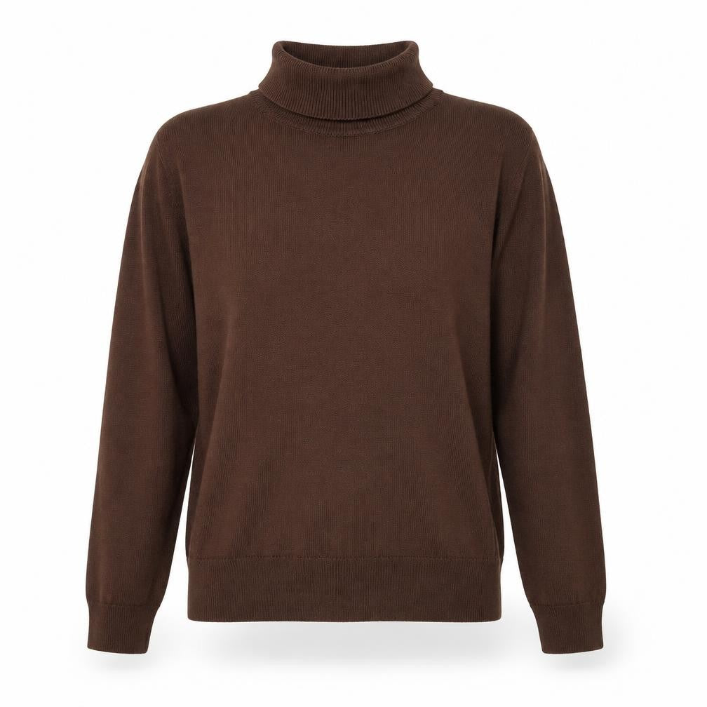 Escorpion Womens Brown Roll Neck Acrylic Pullover Jumper Size M