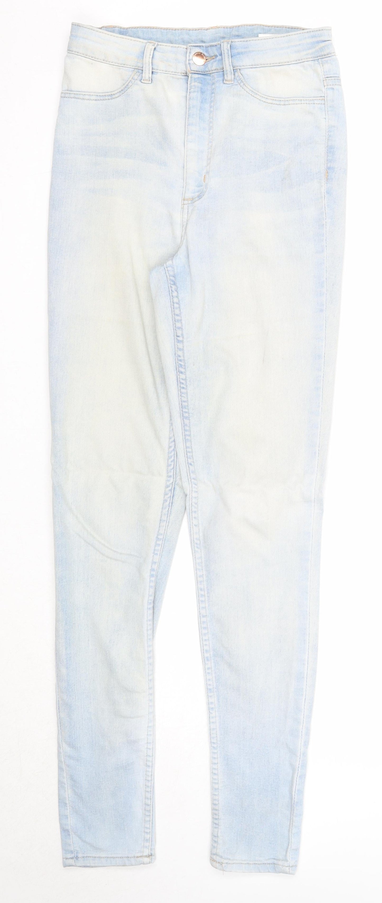 Divided Womens Blue Cotton Skinny Jeans Size 10 Regular Zip