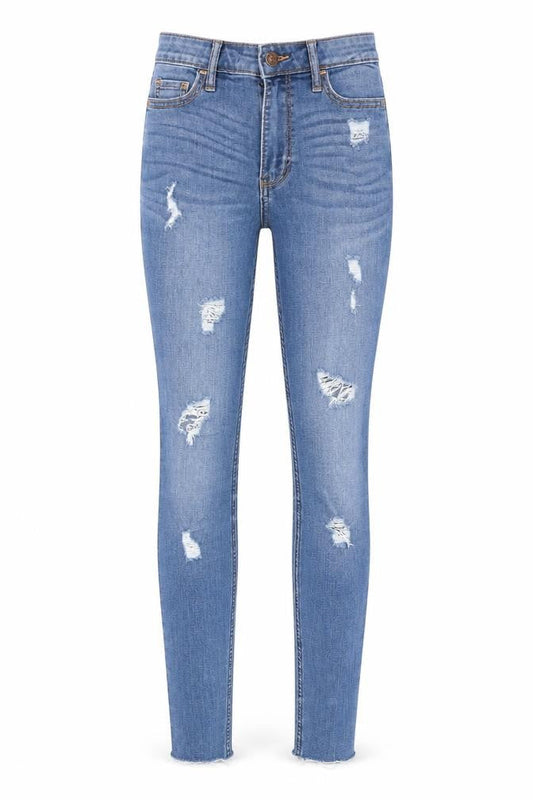 Hollister Womens Blue Cotton Skinny Jeans Size 24 in L30 in Regular Zip