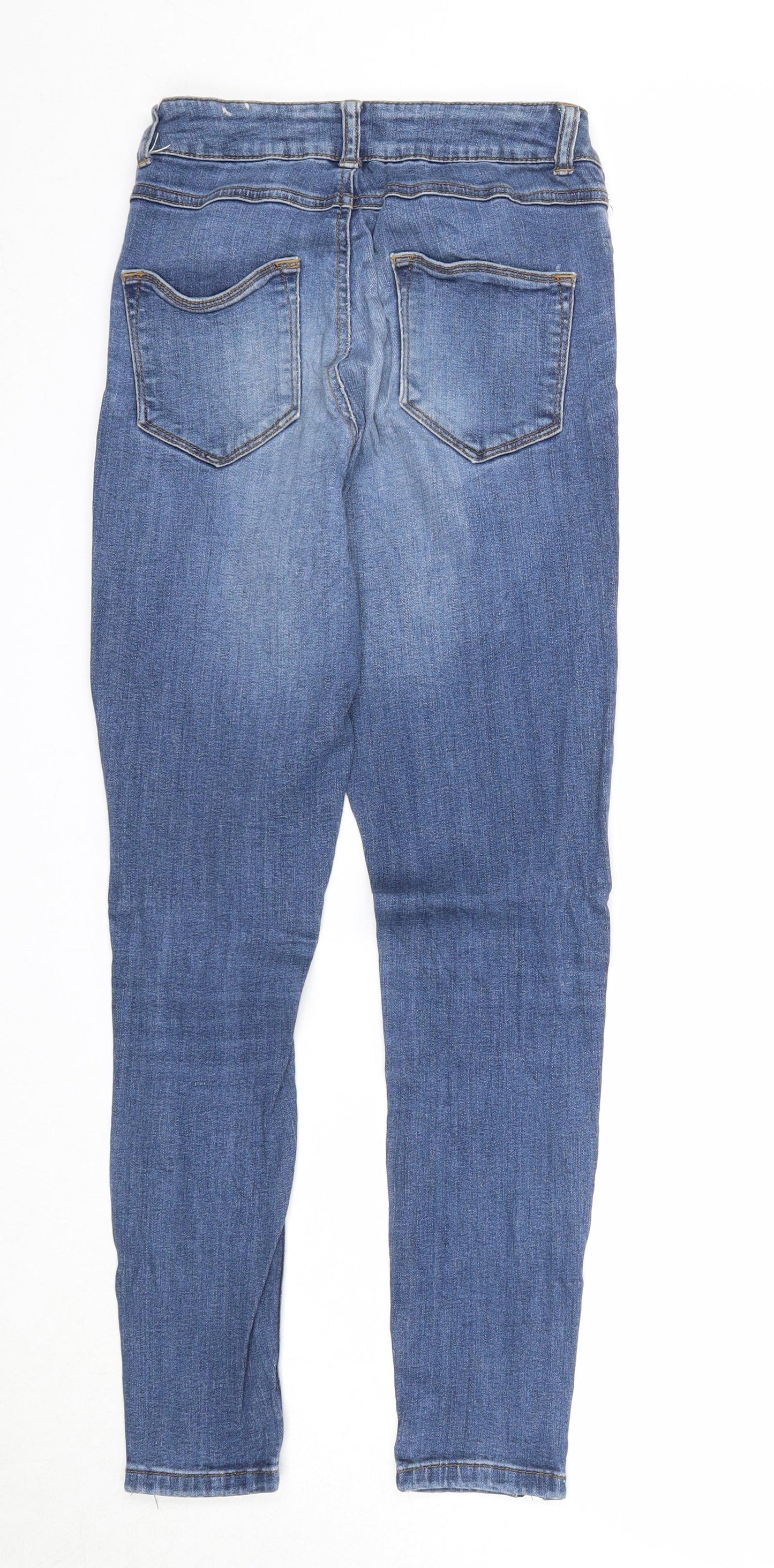 DP Denim Womens Blue Cotton Skinny Jeans Size 6 Regular Zip - Waist 22 inches