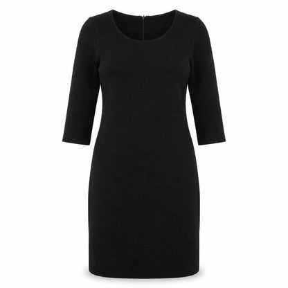 Rue Paris Womens Black Polyester A-Line Size 8 Round Neck Zip
