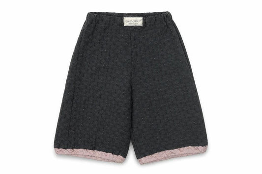 okker Girls Grey Herringbone Polyester Bermuda Shorts Size 5 Years Regular