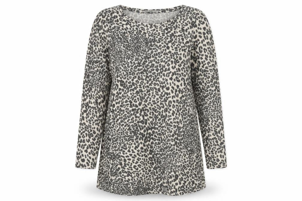 George Womens Brown Round Neck Animal Print Viscose Pullover Jumper Size 8 - Leopard Pattern