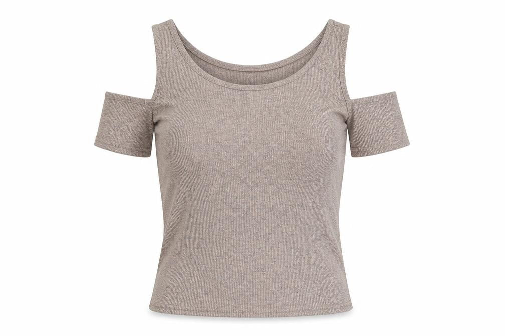 New Look Womens Pink Geometric Polyester Basic Tank Size 8 Round Neck - Cold Shoulder