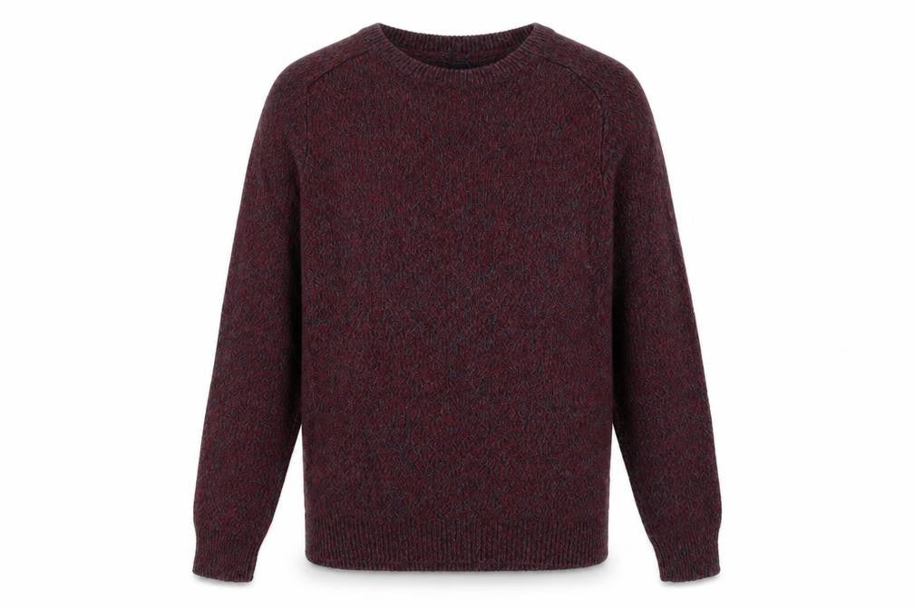 H&M Mens Red Round Neck Acrylic Pullover Jumper Size S Long Sleeve