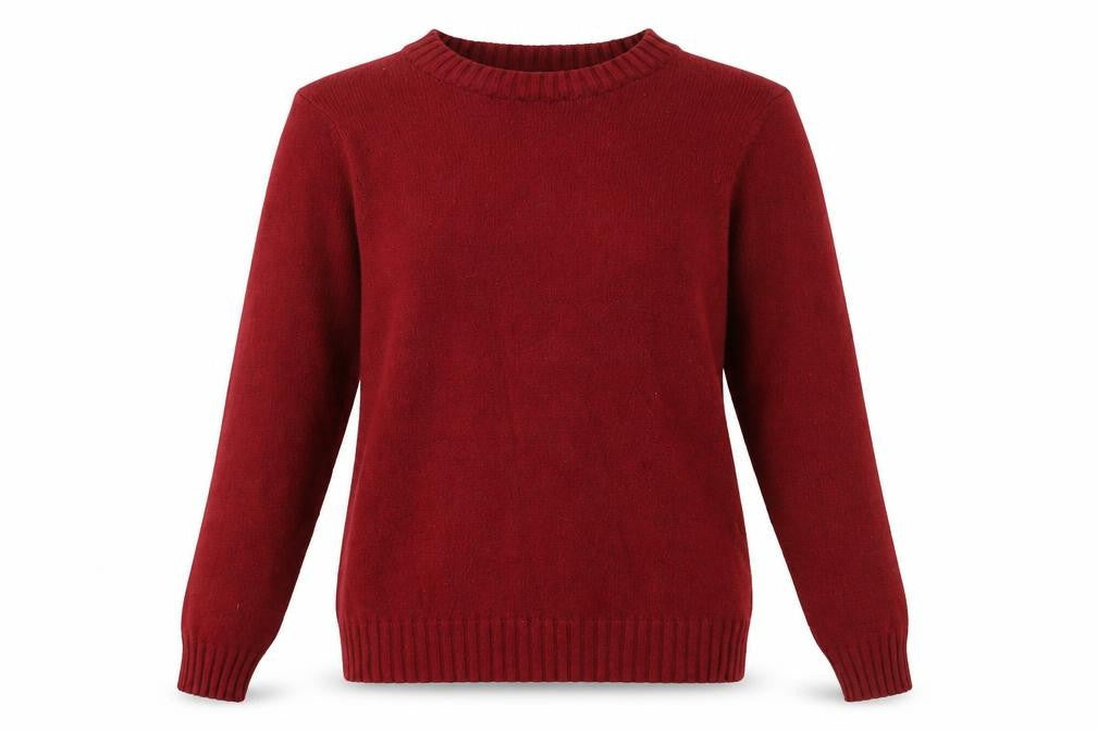 Soyaconcept Womens Red Round Neck Acrylic Pullover Jumper Size M