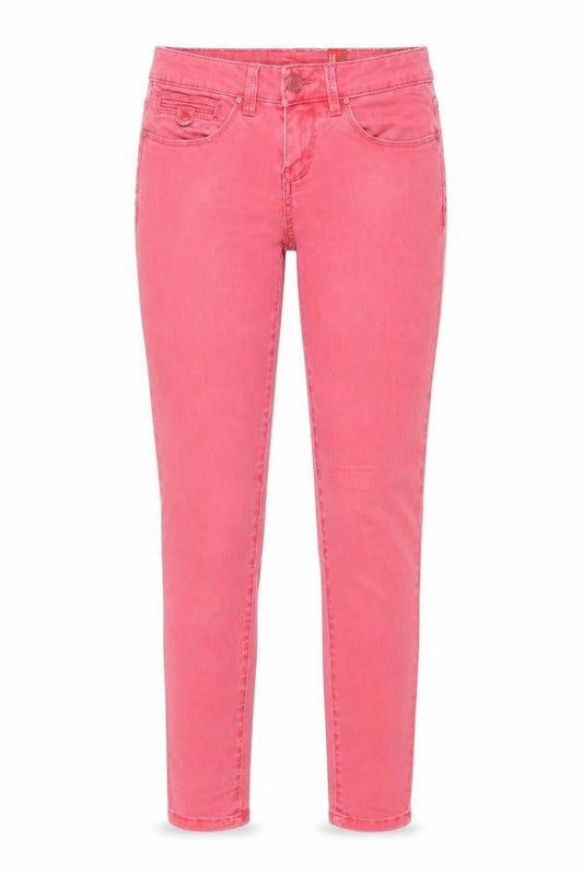 Yes Yes Womens Red Cotton Straight Jeans Size 6 Regular Zip