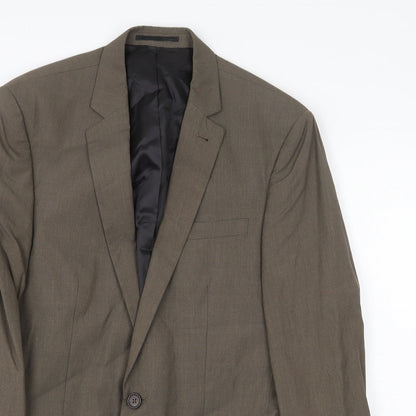 ASOS Mens Grey Polyester Jacket Suit Jacket Size 40 Regular