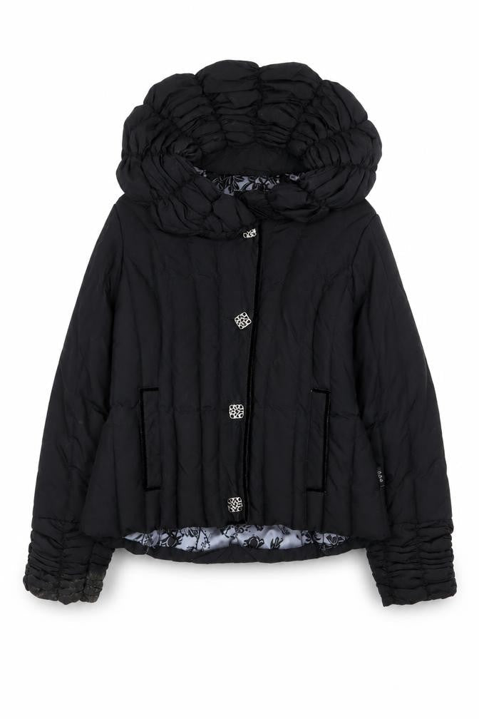 Per Una Womens Black Quilted Jacket Size S Zip