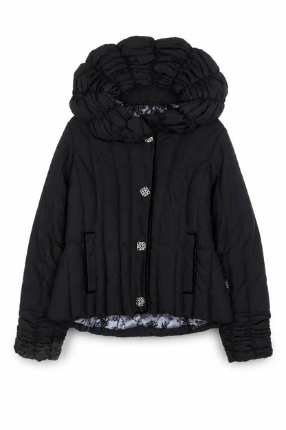 Per Una Womens Black Quilted Jacket Size S Zip