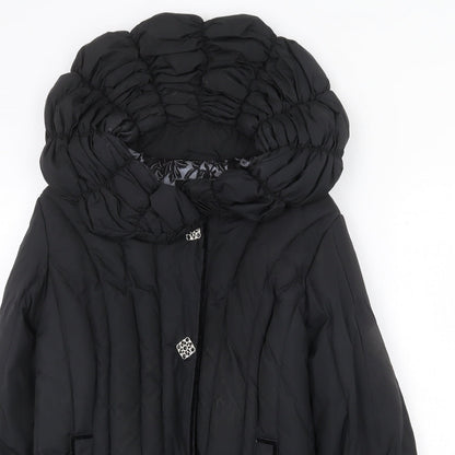 Per Una Womens Black Quilted Jacket Size S Zip