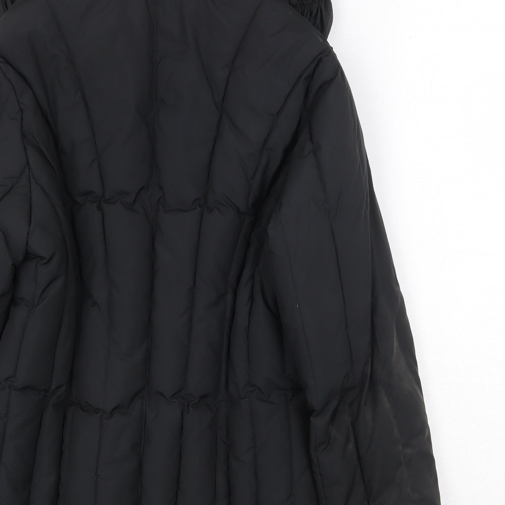 Per Una Womens Black Quilted Jacket Size S Zip