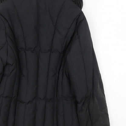 Per Una Womens Black Quilted Jacket Size S Zip