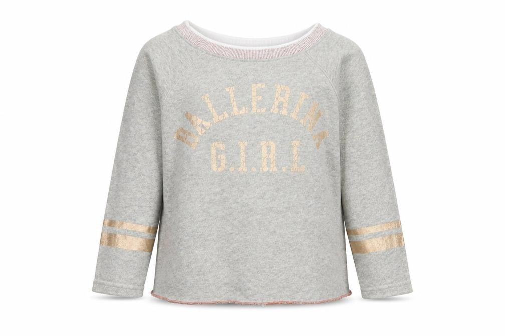 NEXT Girls Grey Cotton Pullover Sweatshirt Size 4XL Pullover - Ballerina Girl