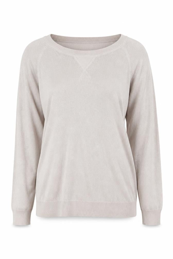 Oasis Womens Grey Crew Neck Cotton Pullover Jumper Size M